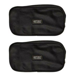 (2) New Antonio Banderas Storage Toiletries Travel Bag (Black)